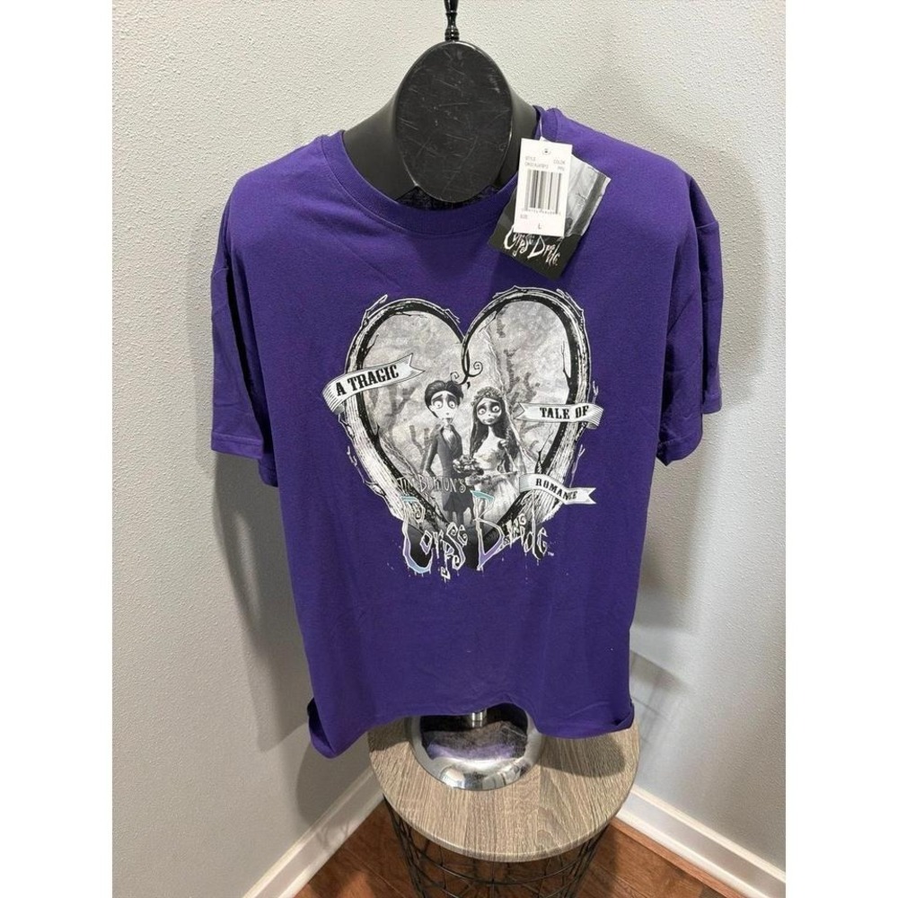Tim Burton Corpse Bride Purple T-shirt Size L Brand New With Tags